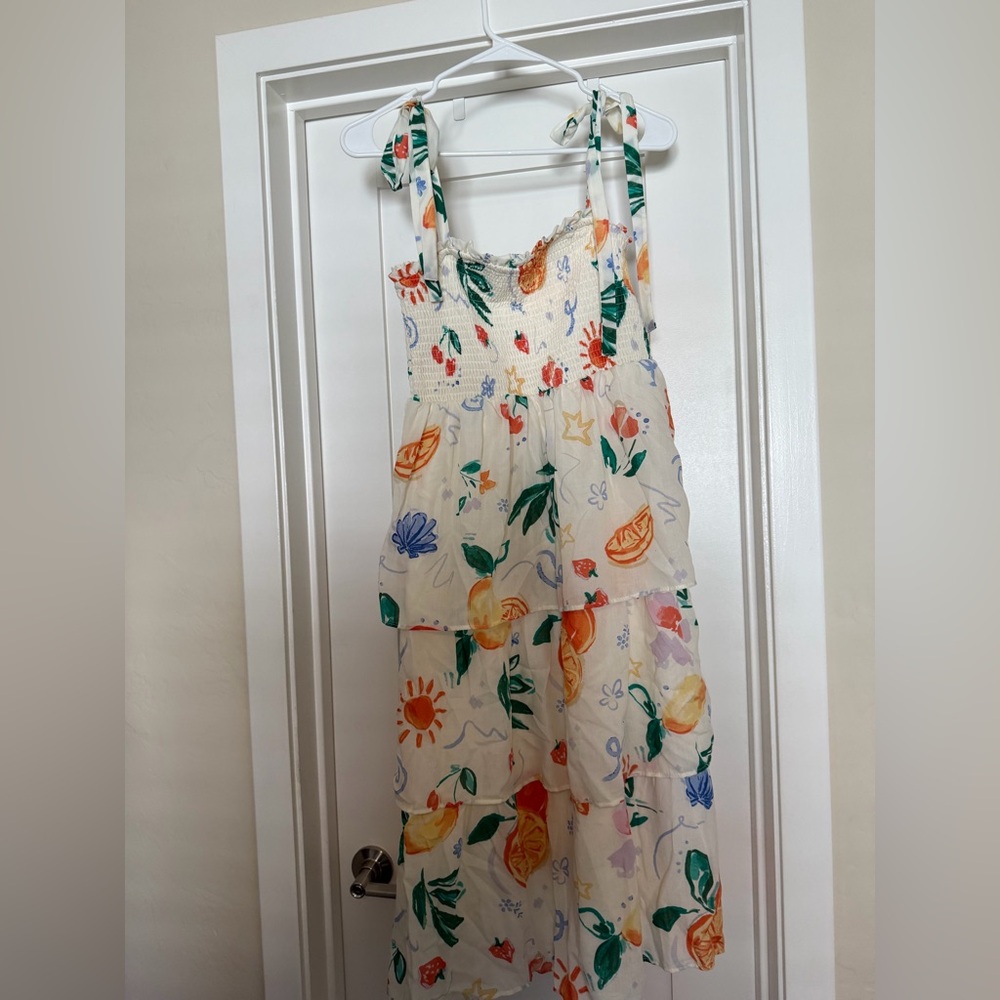 Francesca fun pattern white dress